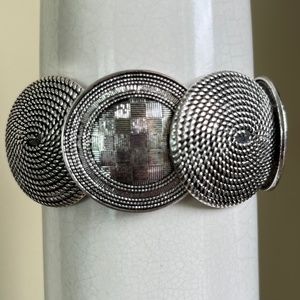 SIGNED Silver Stretch Bracelet
